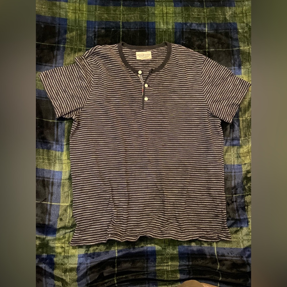 Denim & Supply Ralph Lauren T-shirt Men’s XXL black and white stripes